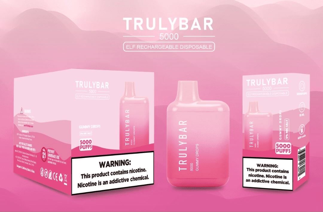 Truly Bar (Elf Edition) 5000 Puffs 13mL gummy drops with packaging