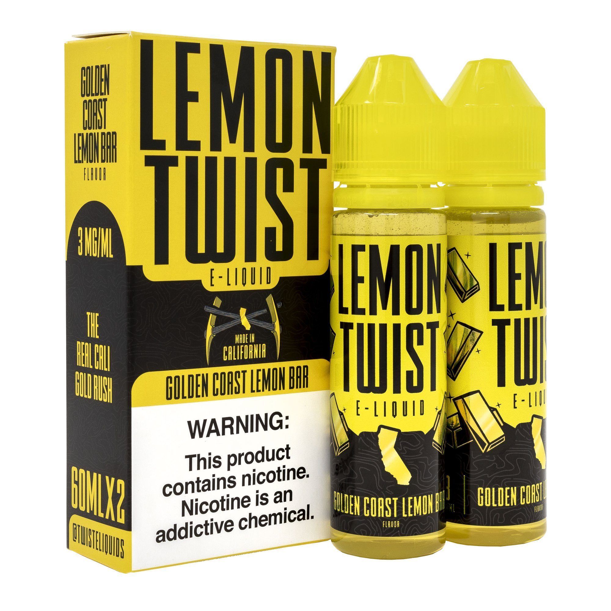 TWIST | Golden Coast Lemon Bar 120ML eLiquid with packaging