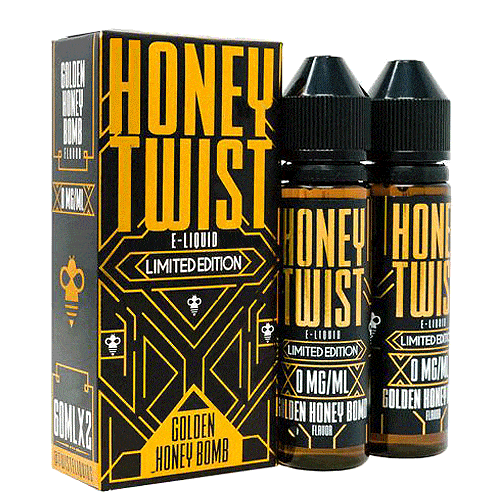 Golden Honey Bomb by Twist E-Liquids 120ml with packaging