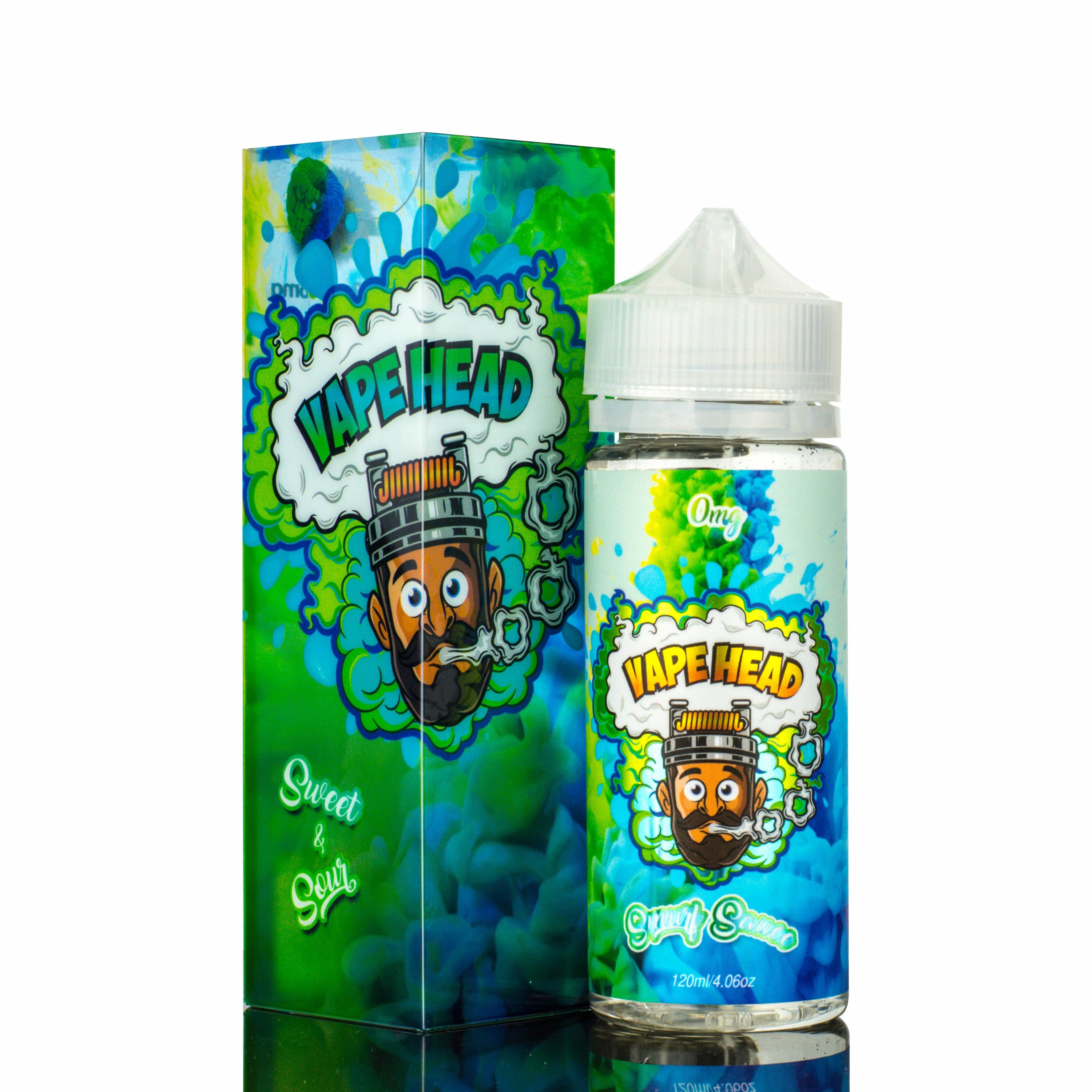 Smurf Sauce by Vape Head 120ml with packaging