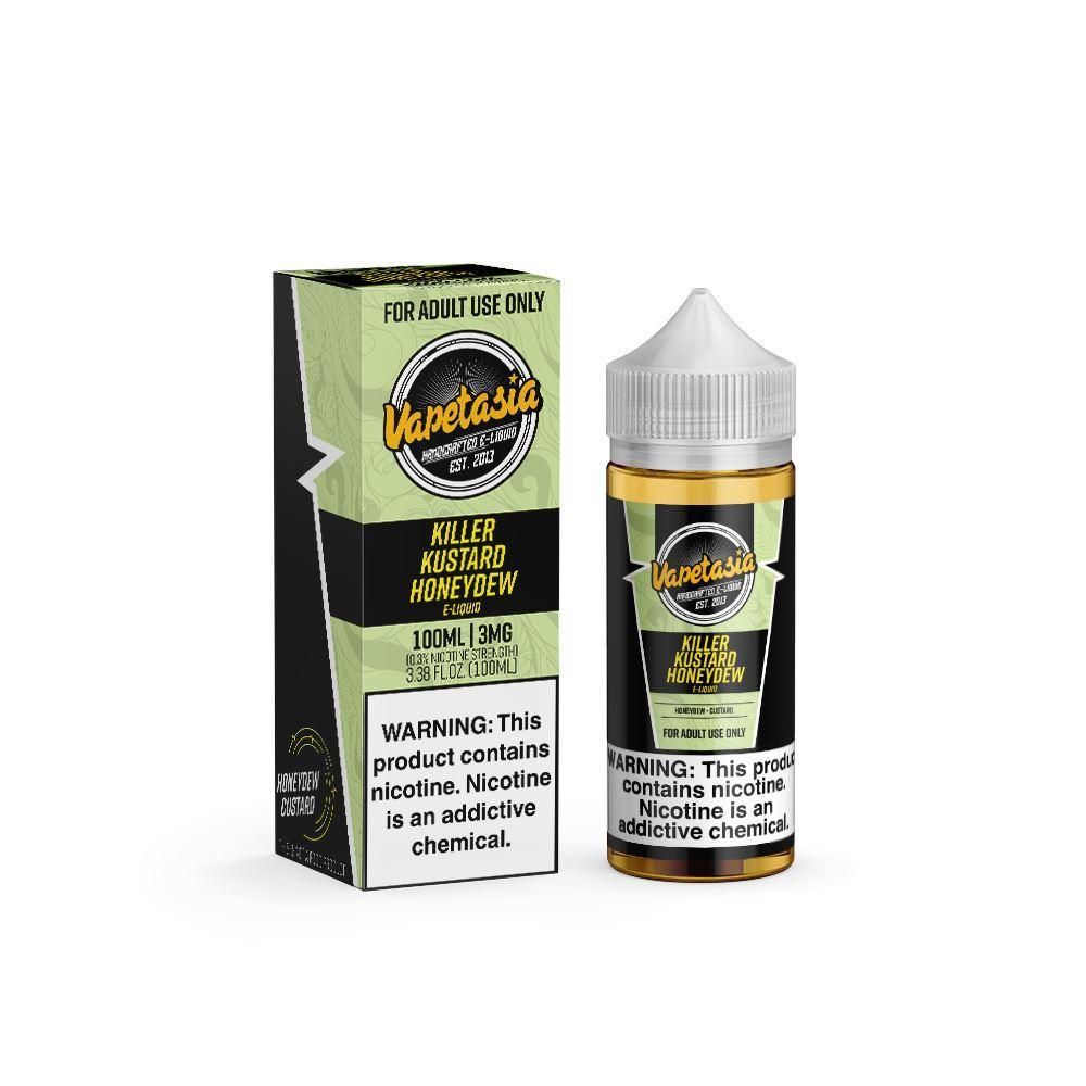 Vapetasia 100mL - Killer Kustard Honeydew 00mg with packaging