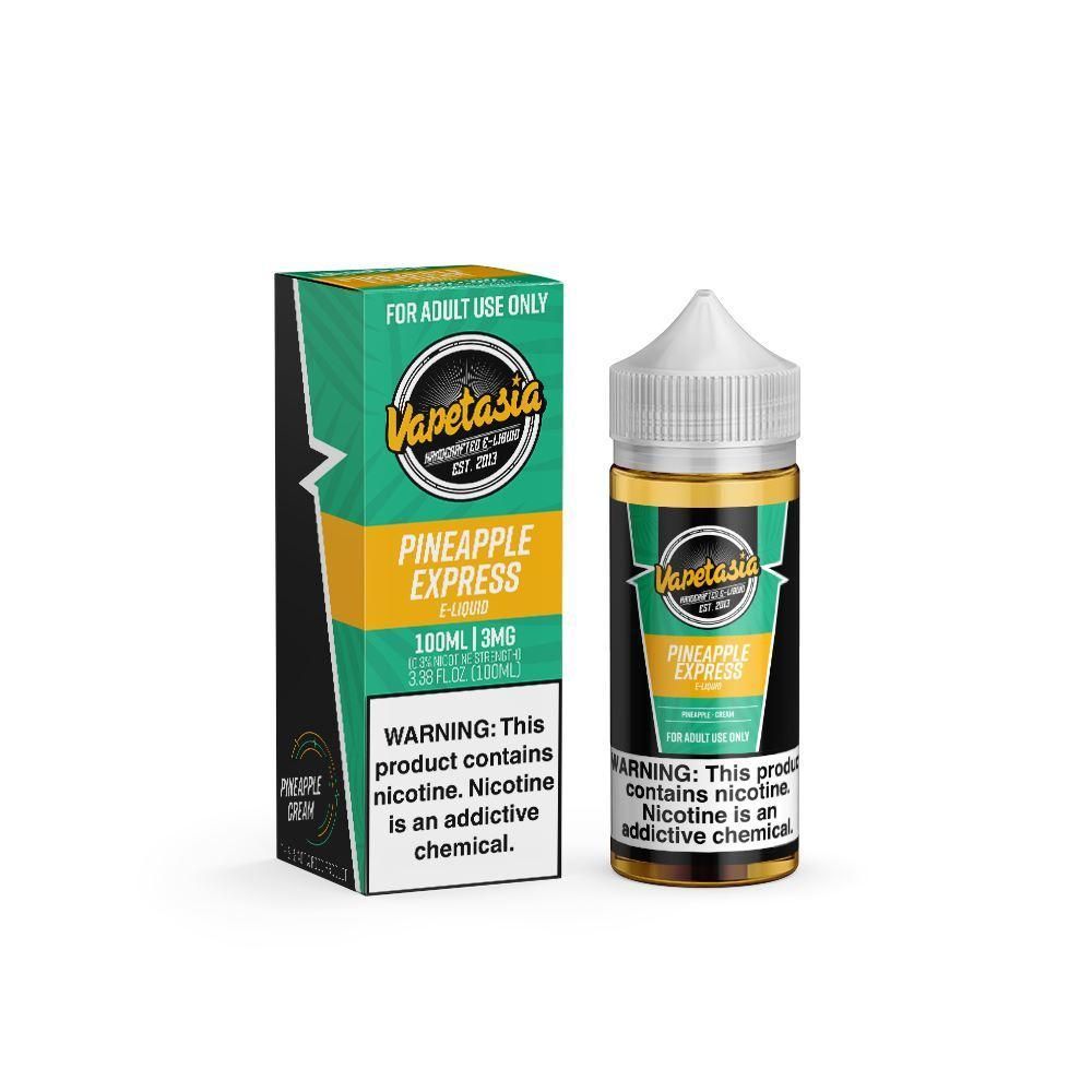 Vapetasia 100mL - Pineapple Express 00mg with packaging