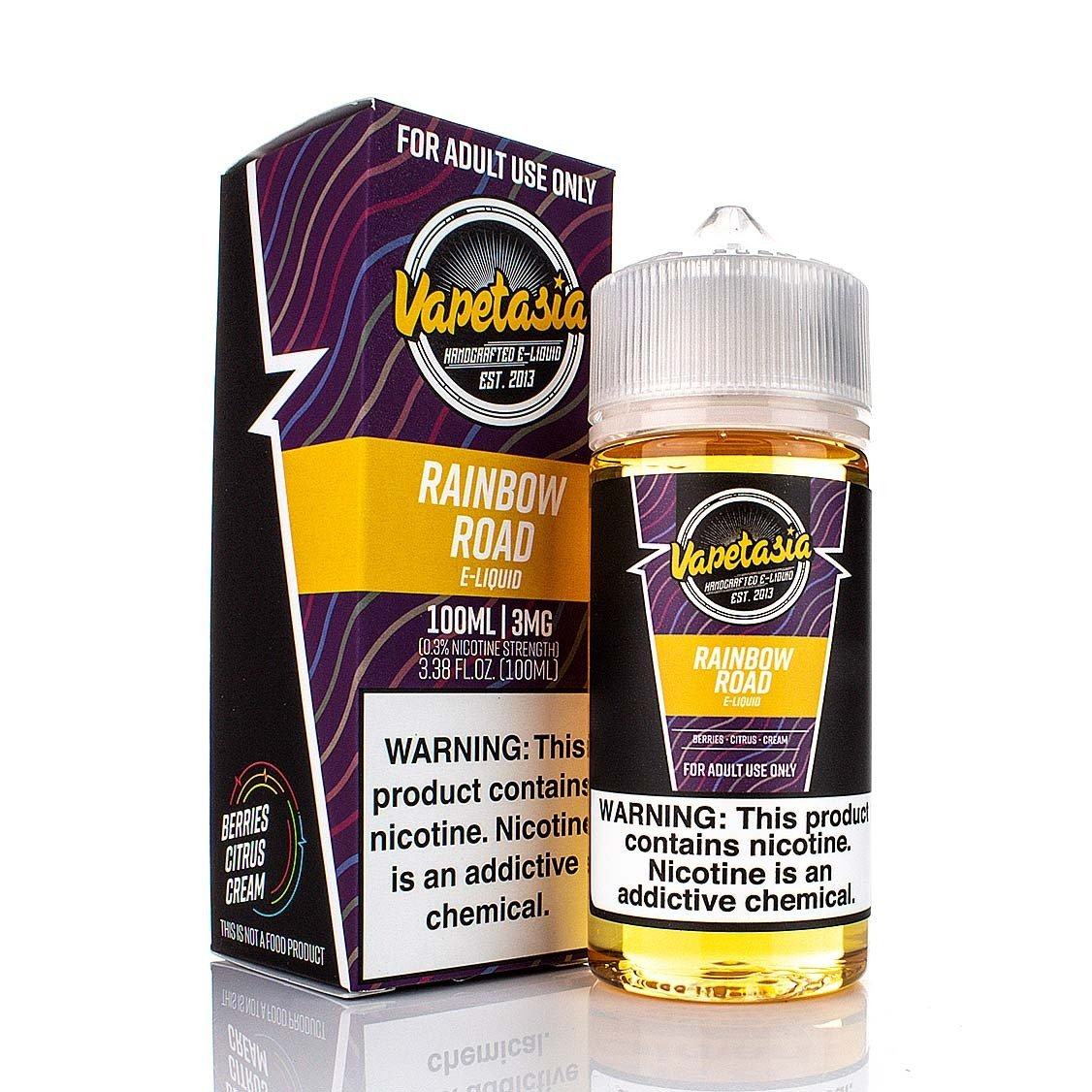  Vapetasia 100mL - Rainbow Road 00mg with packaging