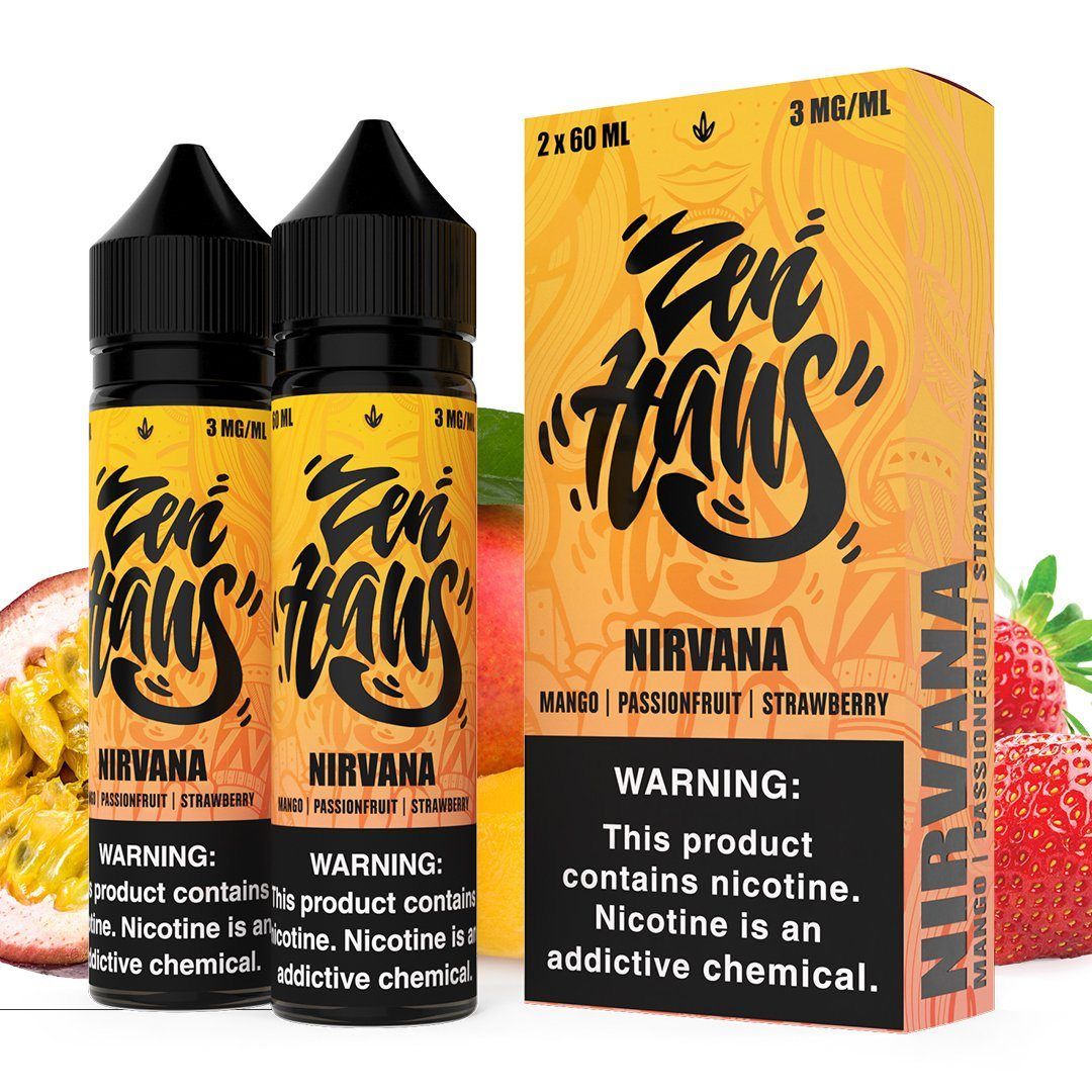  Nirvana by ZEN HAUS E-Liquid 2X 60ml with packaging