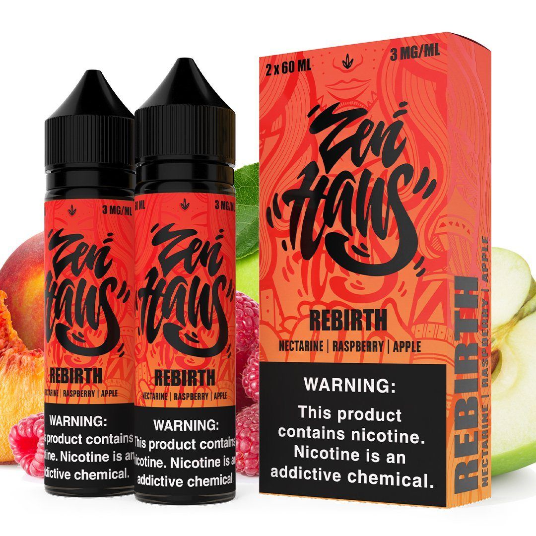  Rebirth by ZEN HAUS E-Liquid 2X 60ml with packaging